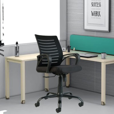 C104 Fabric Mesh Office Chair Medium-Back (Black)