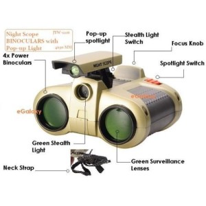 Generic Night Scope Toy Binocular with Pop-Up Light