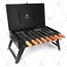  Briefcase Barbeque Grill with 8 Skewers Lowest Price