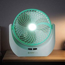 Rechargeable Camping Table Fan with LED Light