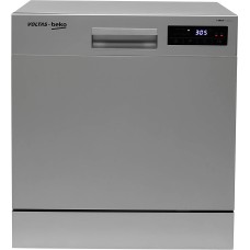 Voltas Beko 8 Place Table Top Dishwasher DT8S, Silver